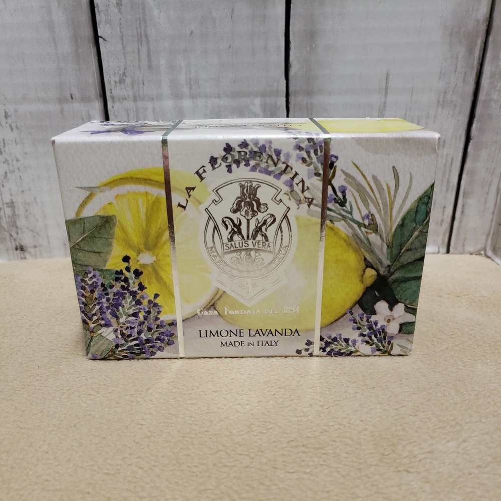 La Florentina Limone Lavanda Bar Soaps Made In Italy NIB